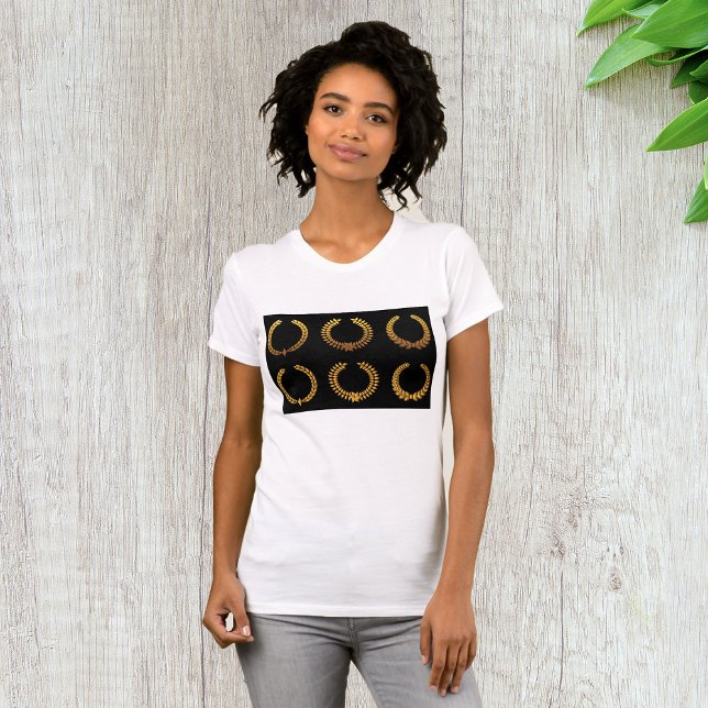 Golden Laurel Wreaths Womens T-Shirt (Creator Uploaded)