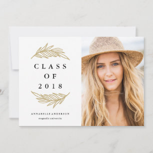 Golden Laurels Graduation Photo Announcement