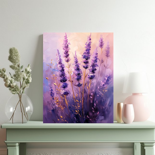 Golden Lavender Flowers Wall Art Print (Creator Uploaded)