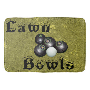 Golden Lawn Bowls Design, Memory Foam Bathmat