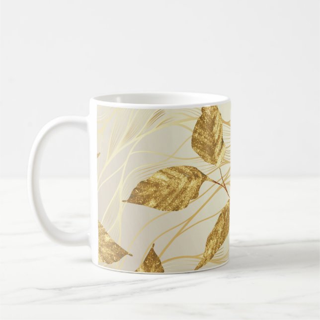 Golden Leaf  Coffee Mug (Left)