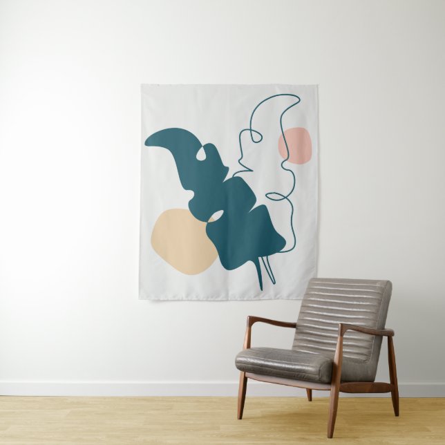 Golden leaf design tapestry (In Situ)