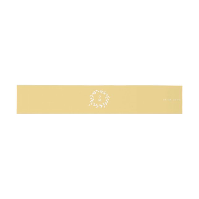 Golden Leaf Invitation Belly Band (Flat)