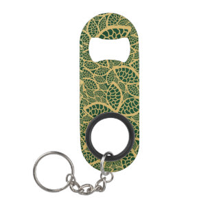 Golden leaf lace on green background