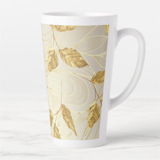 Golden Leaf Large Latte Mug
