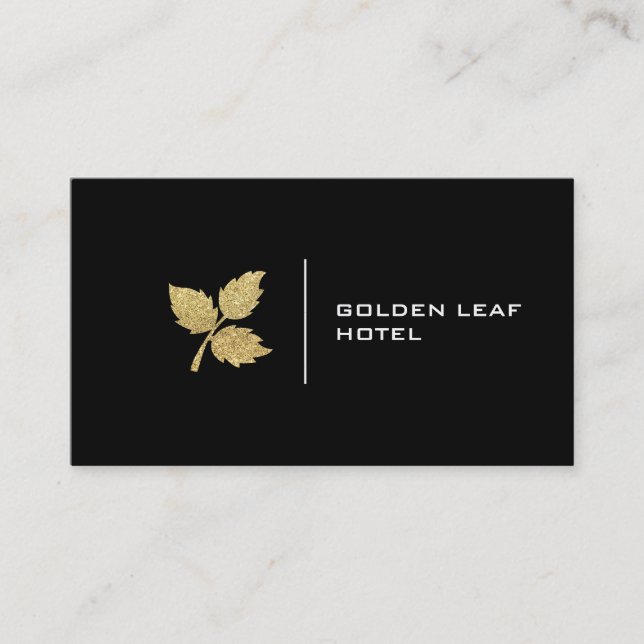 Golden Leaf | Luxury Business Card (Front)
