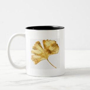 Golden Leaf Mug – Elegant Botanical Cup with