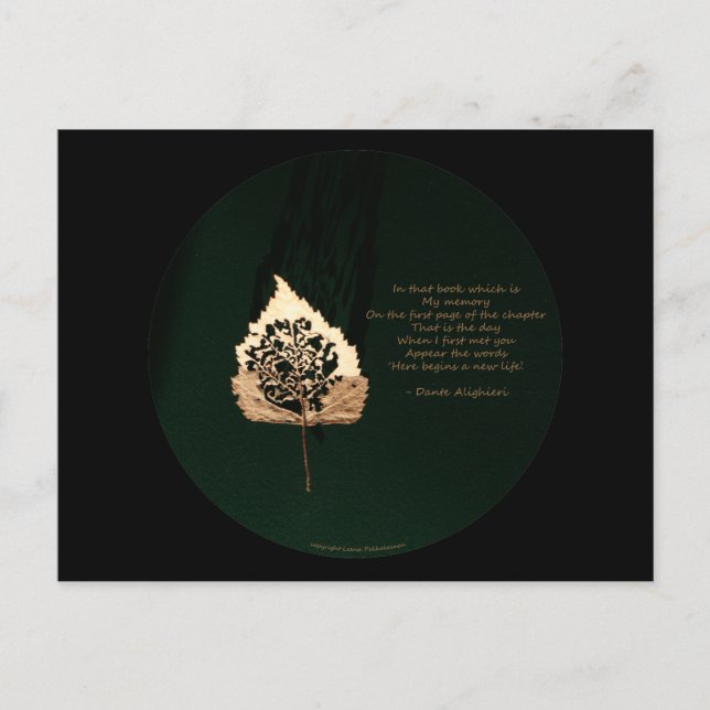 Golden Leaf Postcard (Front)