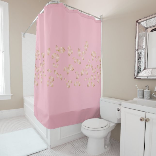 Golden Leaf Shower Curtain (In Situ)