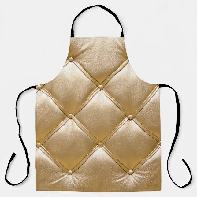 Golden Leather Upholstery Closeup Apron (Front)