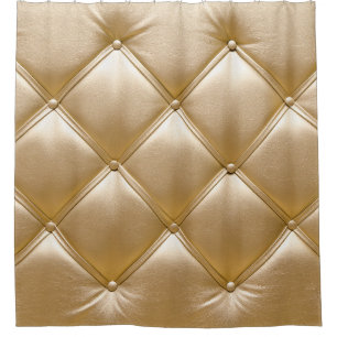 Golden Leather Upholstery Closeup Shower Curtain