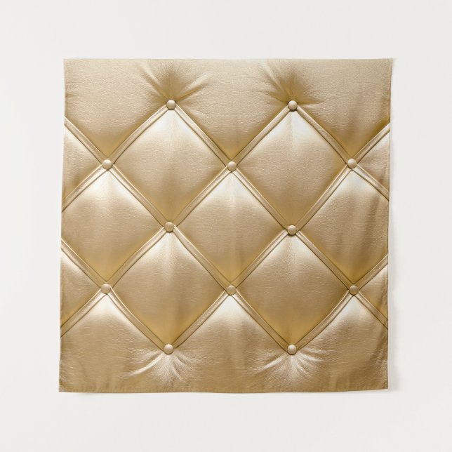 Golden Leather Upholstery Closeup Tapestry (Front)