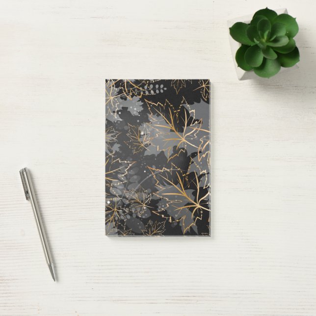 Golden Leaves 5 Post-it Notes (Office)