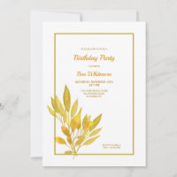 Golden Leaves Birthday Party