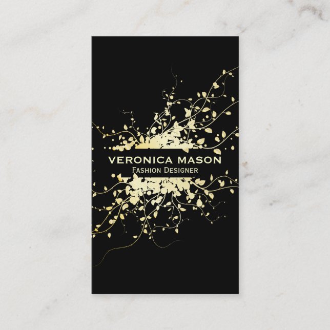 Golden Leaves Business Card (Front)