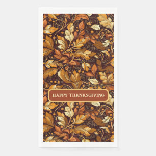 Golden Leaves Customisable Napkin