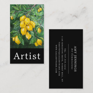 Golden Lemons on a Winter's Day by Alfred Fox Business Card
