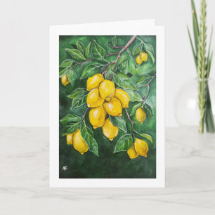 Golden Lemons on a Winter's Day by Alfred Fox Card