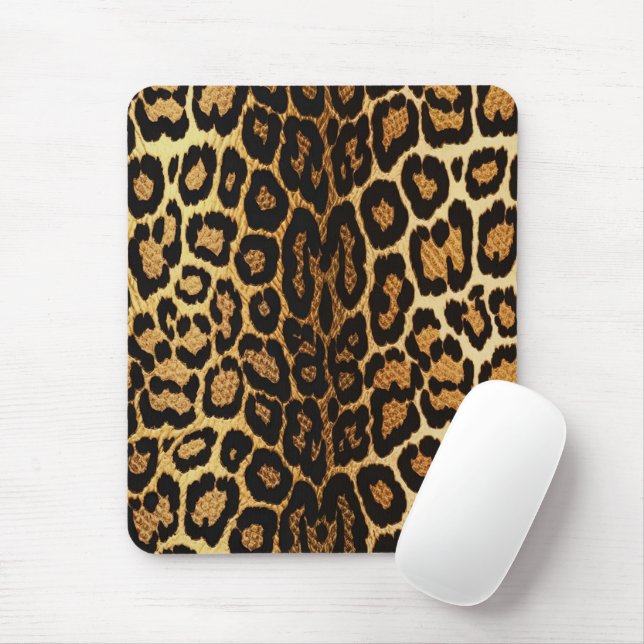 Golden Leopard Chic  🐆 Mouse Pad (With Mouse)