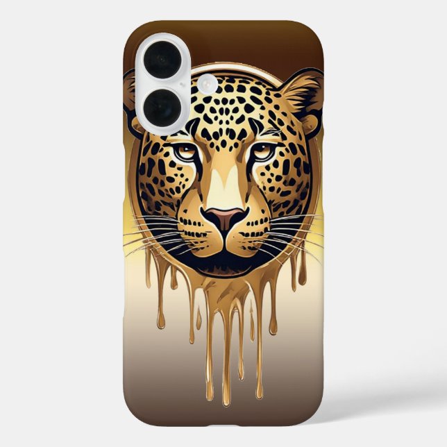 Golden Leopard With metallic dripping effects 🐆 Case-Mate iPhone Case (Back)