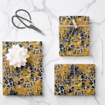 Golden Leopard Wrapping Paper 