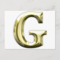 Golden Letter G Shiny Gold Alphabet