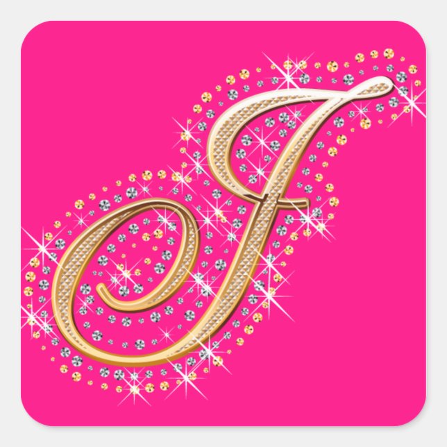 Golden Letter J - Sticker (Front)