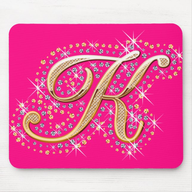 Golden Letter K - Mousepad (Front)