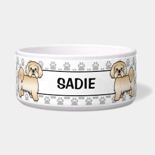 Golden Lhasa Apso Cute Dog With Paws & Name