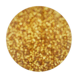 Golden Light Bokeh Abstract Background Cutting Board