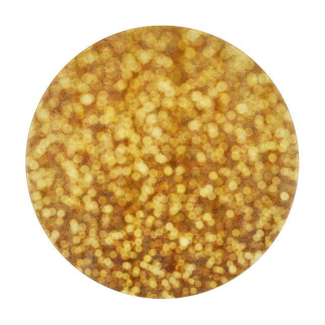 Golden Light Bokeh Abstract Background Cutting Board (Front)