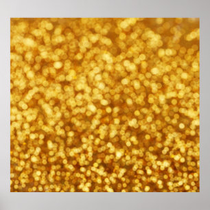 Golden Light Bokeh Abstract Background Poster