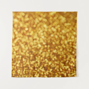 Golden Light Bokeh Abstract Background Tapestry