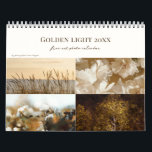 Golden Light calendar 2026<br><div class="desc">Wrap yourself in the gentle, encouraging warmth of Golden Light 2026, a fine art photo calendar designed to bring subtle beauty and a sense of calm to your daily life. Stunning, aesthetic palette of deep brown, luminous golden yellow, and creamy beige. I created this calendar as an art that feels...</div>