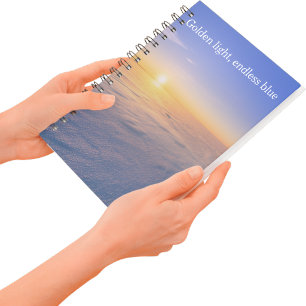 Golden Light Endless Blue Snowy Notebook