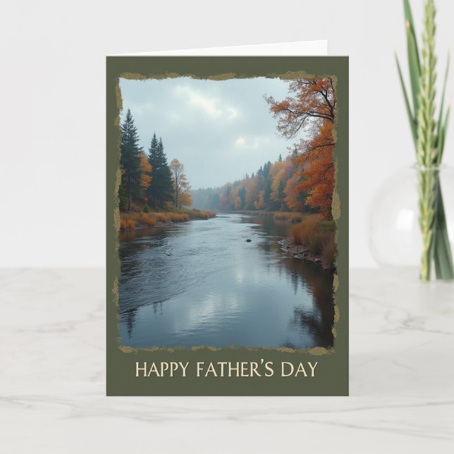 Golden Light Fathers Day Card (Front)