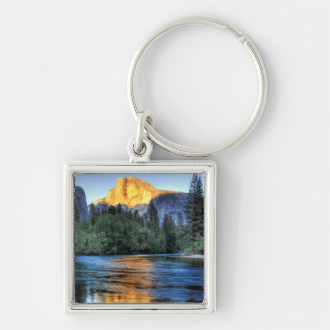 Golden Light on Half Dome Key Ring (Front)