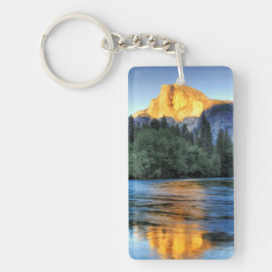 Golden Light on Half Dome Key Ring