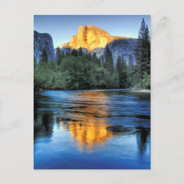 Golden Light on Half Dome Postcard (Front)