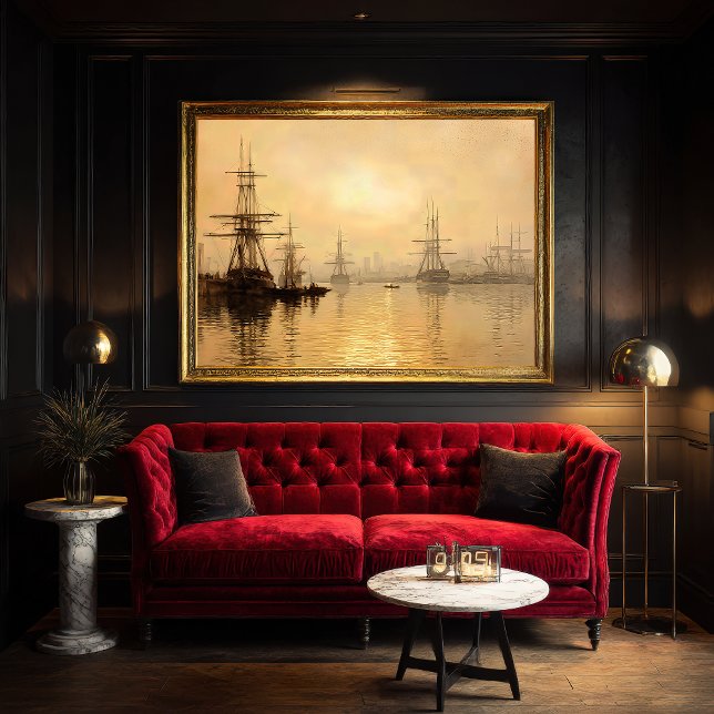 Golden Light on Historic Boston Harbour Poster (Creator Uploaded)