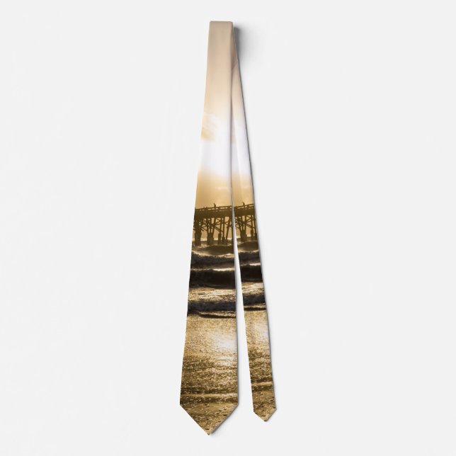 Golden Light Over Cocoa Neck Tie (Front)