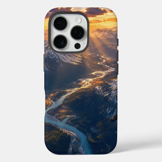 Golden Light Over the Alpine River001 Case-Mate iPhone Case (Back)
