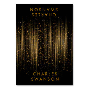 Golden Light Shower Place Cards