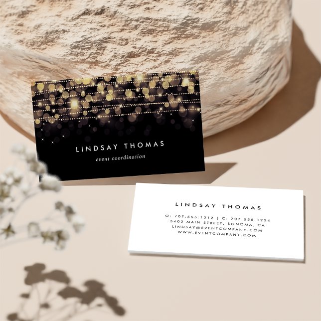 Golden Lights Business Card (Creator Uploaded)