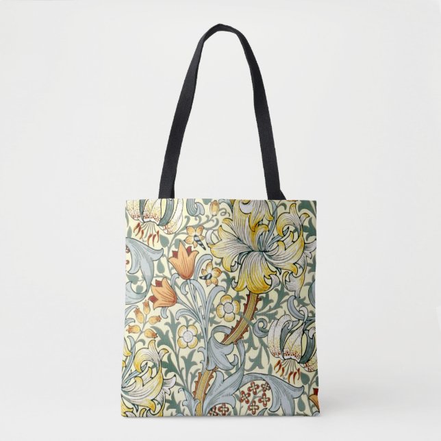 Golden Lilies Tote Bag All-Over Print (Front)