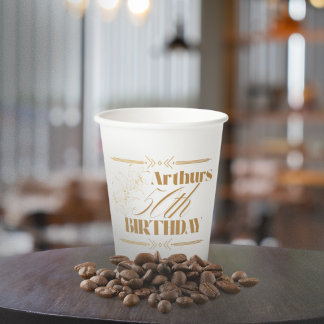 Golden Lillies Theme Adult party Paper Cups