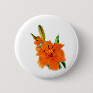 Golden Lily 6 Cm Round Badge