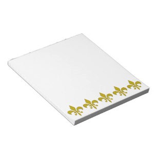 Golden Lily Border + your text & background Notepad