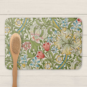 Golden Lily Floral by William Morris Bath Mat