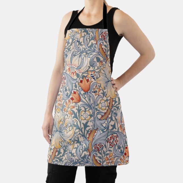 Golden Lily, William Morris Apron (Insitu)